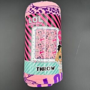 LOL Surprise! Kids Fleece Throw Blanket 46" x 60" Pink Franco‎